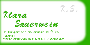 klara sauerwein business card